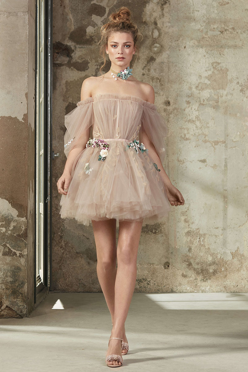Dreams Come True Off-the-Shoulder Mini Dress | Jewelclues