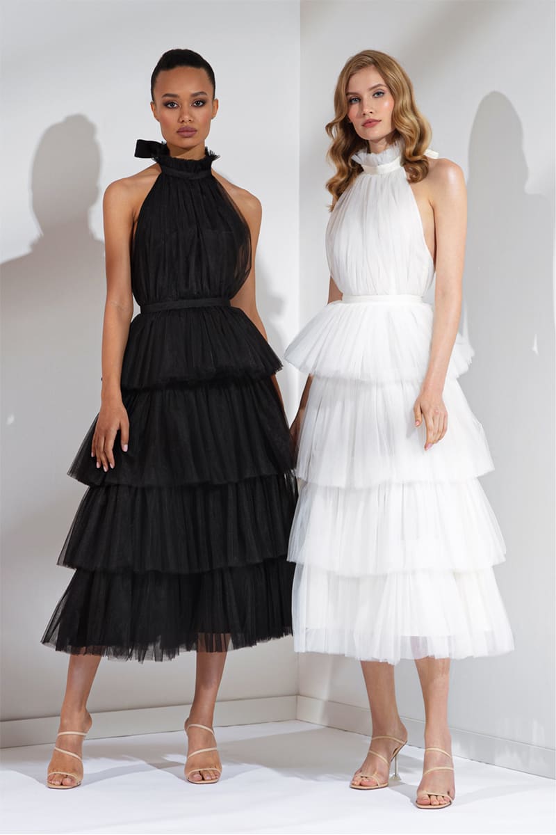 Elowen Tulle Maxi Dress | Jewelclues | #color_black