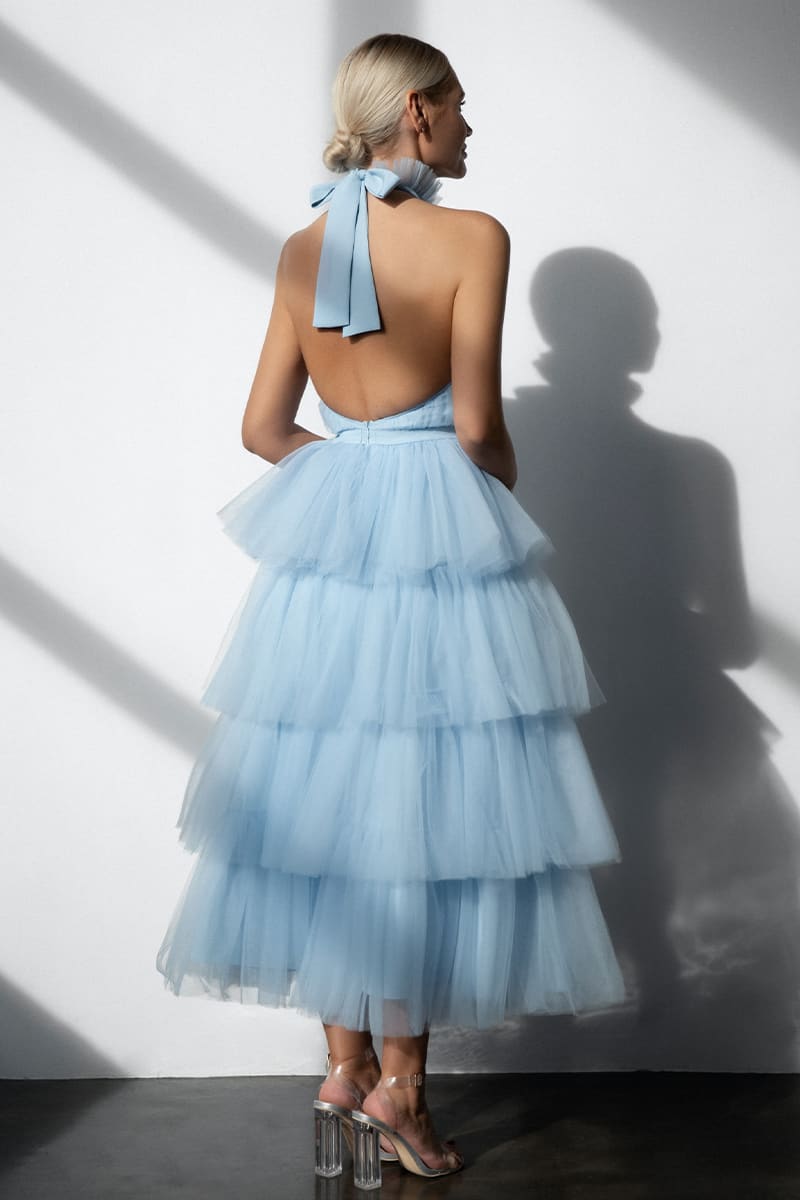 Elowen Tulle Maxi Dress | Jewelclues | #color_light blue