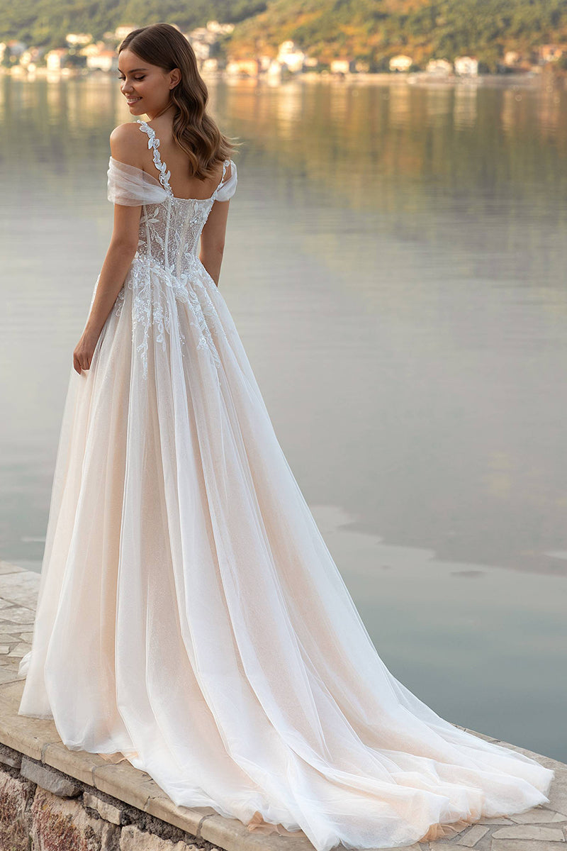 Eternity Boho A-line Lace Wedding Dress | Jewelclues