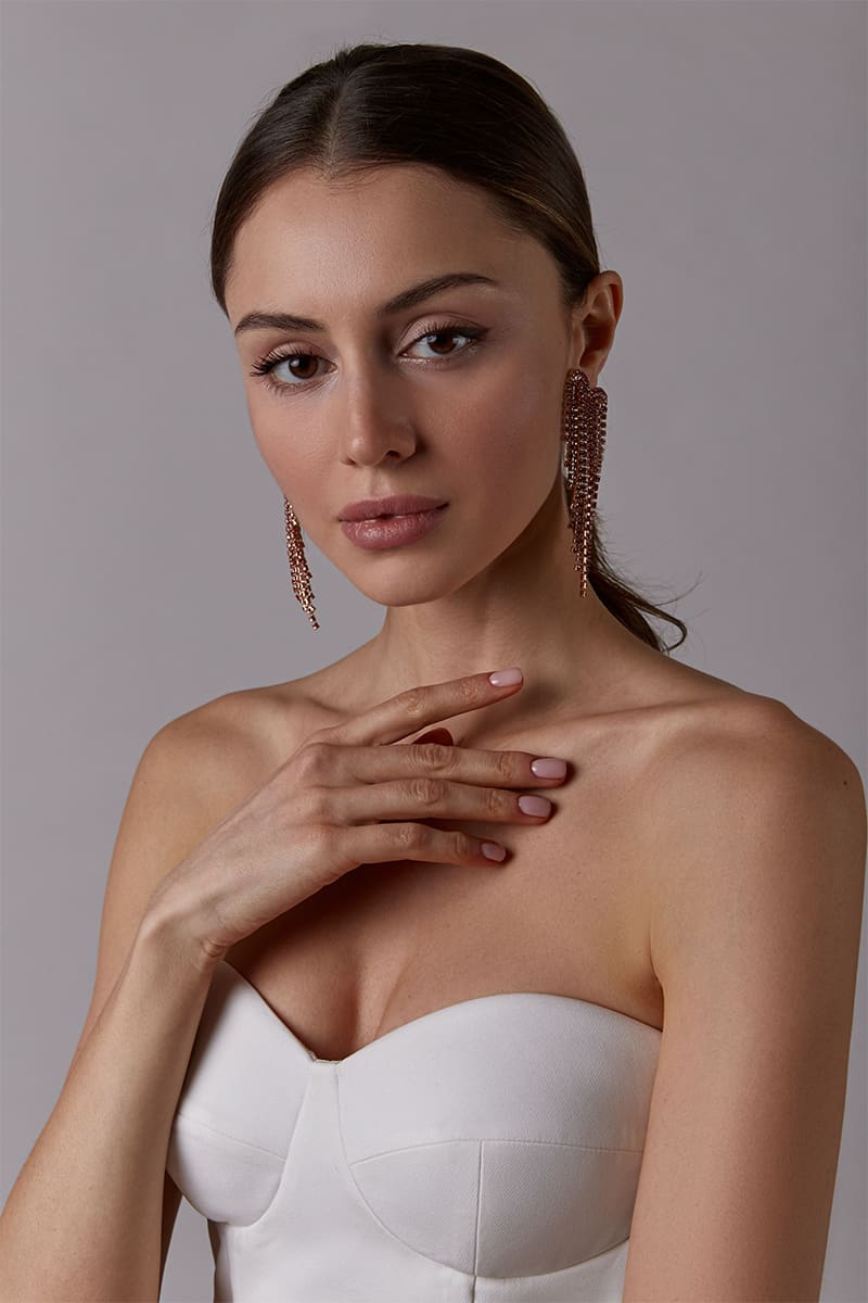 Love You Always Strapless Bustier Midi Dress | Jewelclues | #color_white