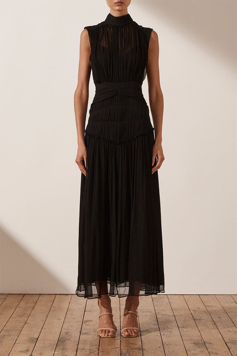 Remarkable Moment High Neck Maxi Dress | Jewelclues | #color_black