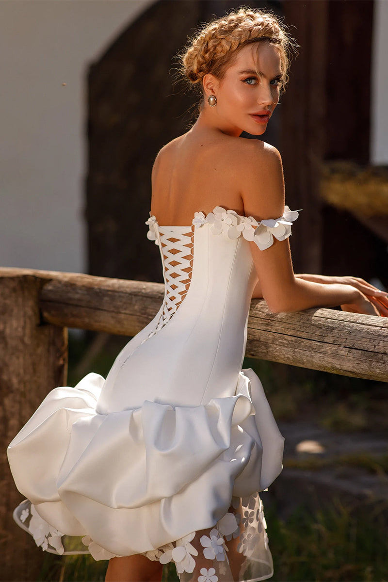 Romantic Stories Off-the-Shoulder Mini Dress | Jewelclues