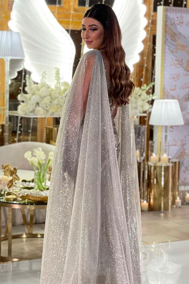 True Fantasy Beaded Crystal Midi Dress | Jewelclues