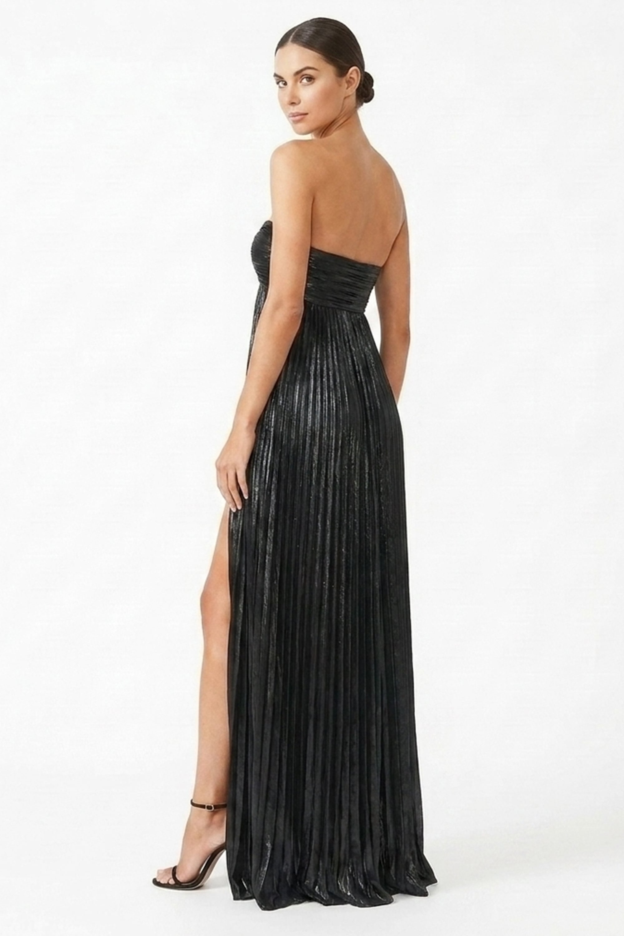 Adeline Strapless Evening Gown | JewelClues #color_black