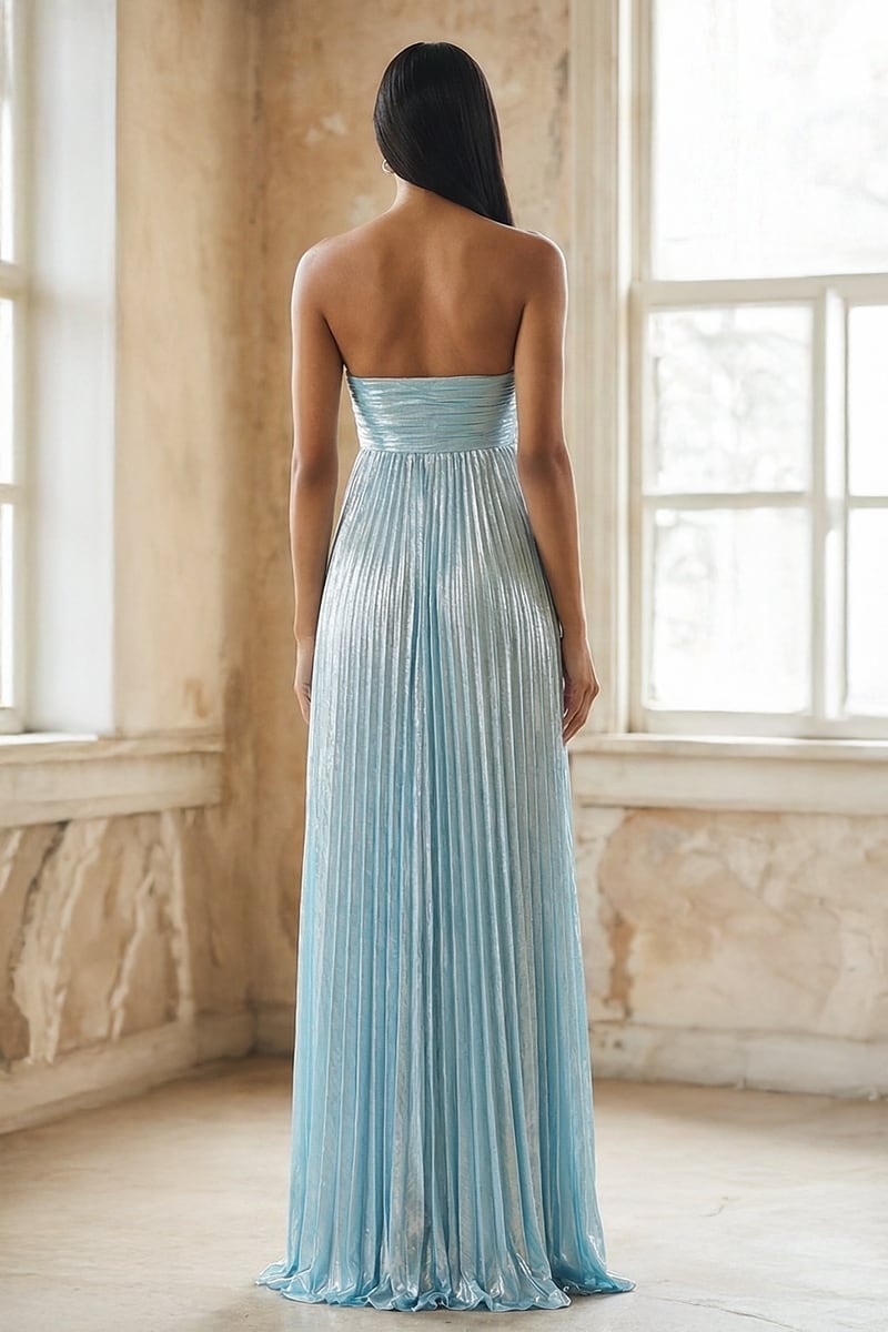 Adeline Strapless Evening Gown | JewelClues #color_sky blue