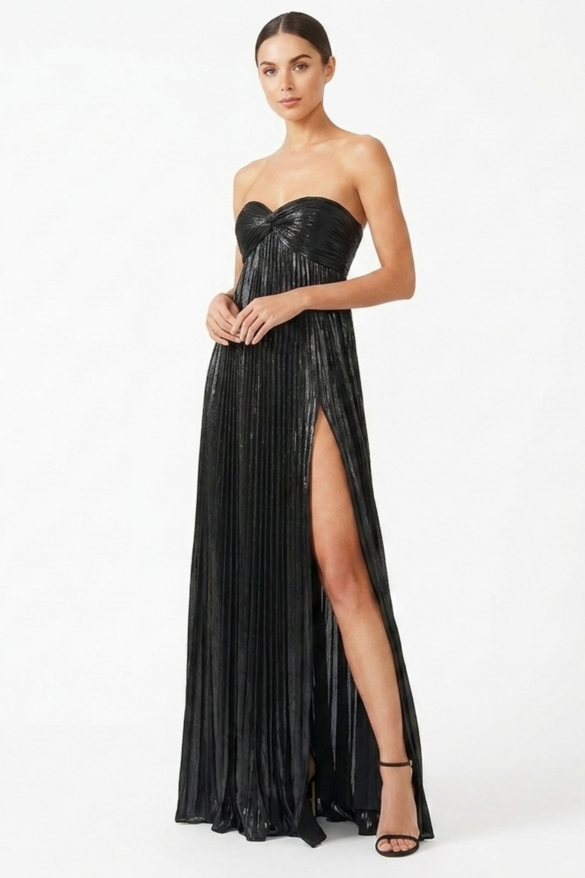 Adeline Strapless Evening Gown | JewelClues #color_black