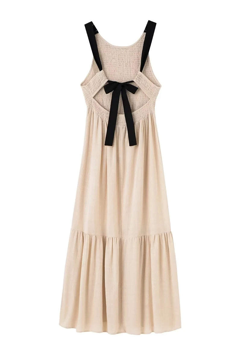 Alameda Tie-Back Maxi Dress | Jewelclues