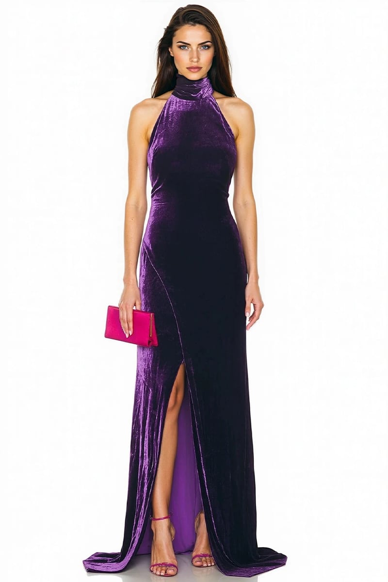 Alette Backless Velvet Gown | Jewelclues