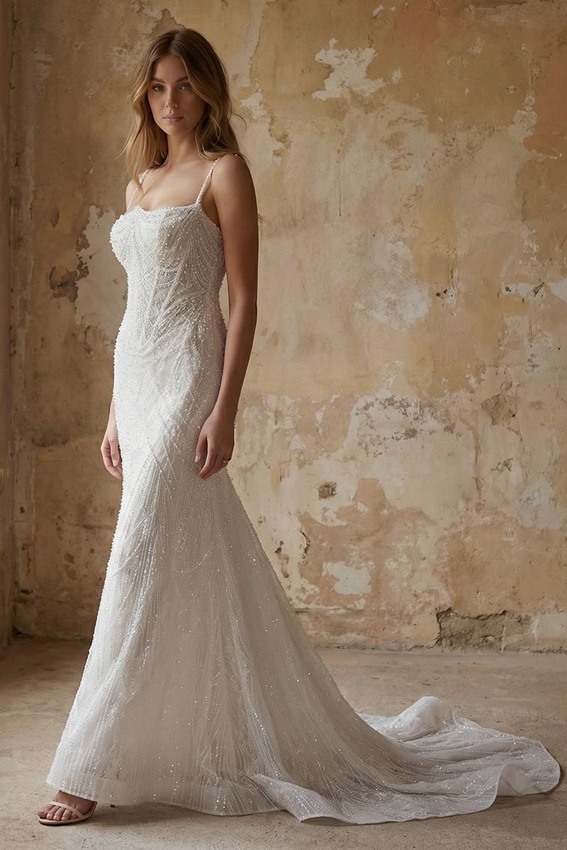 Alexander Pearl Beaded Couture Wedding Gown | JewelClues
