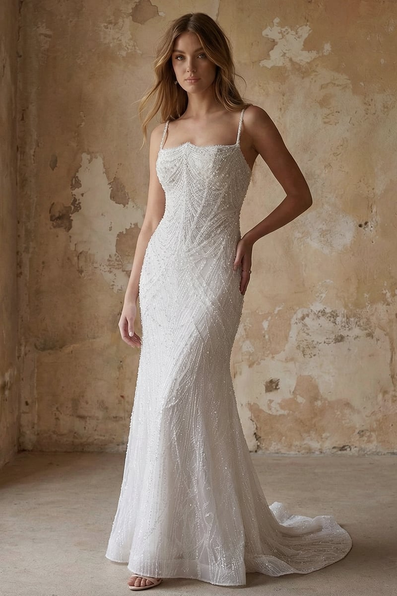 Alexander Pearl Beaded Couture Wedding Gown | JewelClues