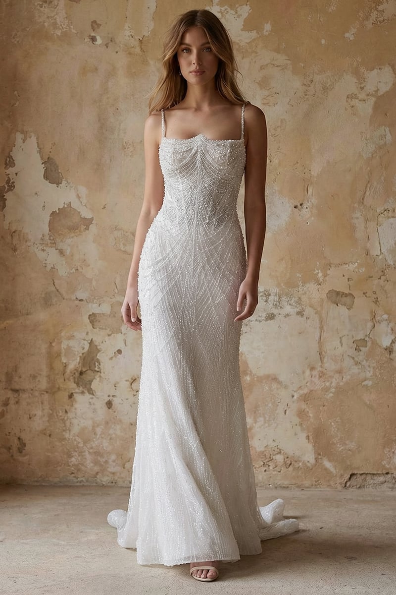 Alexander Pearl Beaded Couture Wedding Gown | Jewelclues
