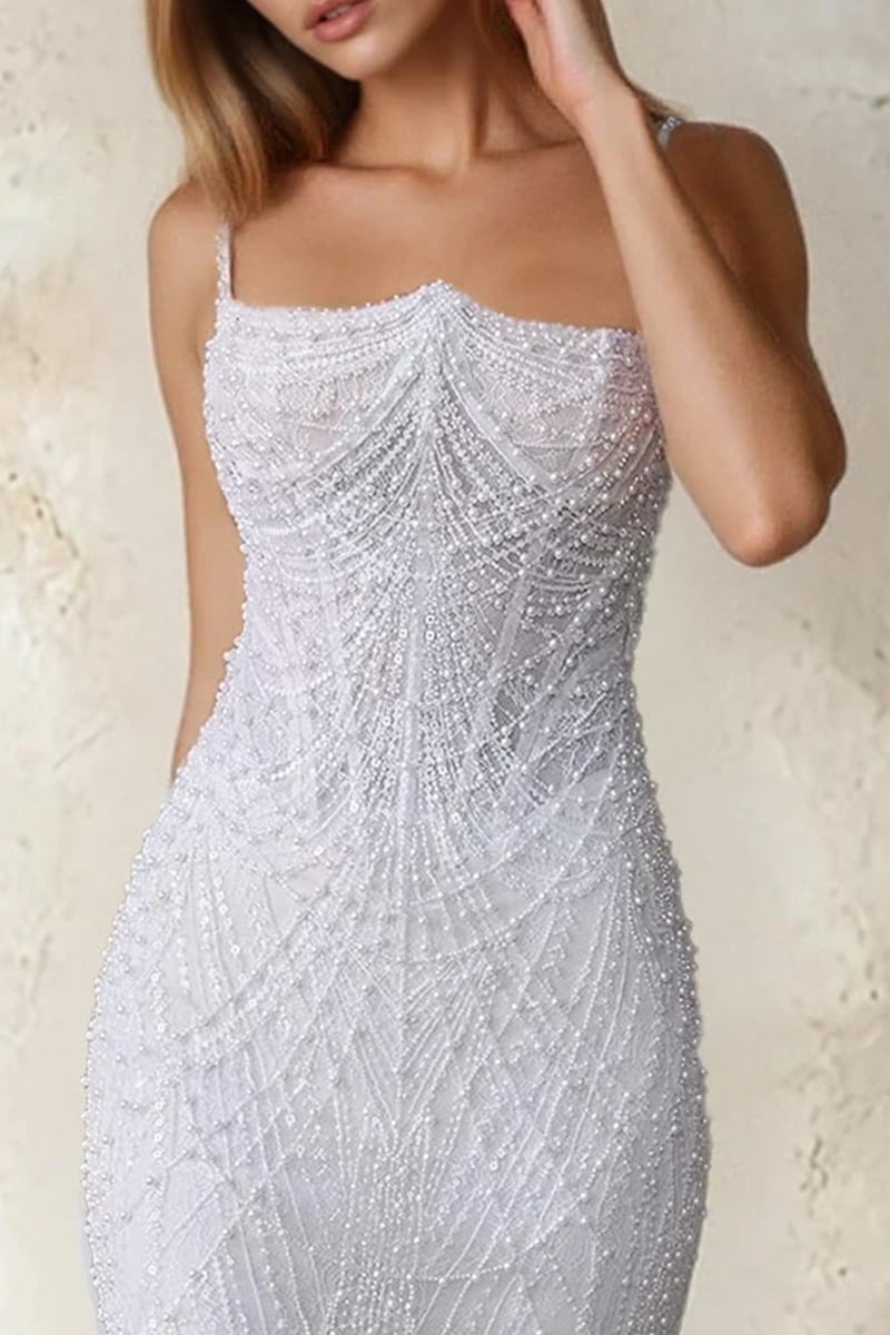 Alexander Pearl Beaded Couture Wedding Gown | Jewelclues