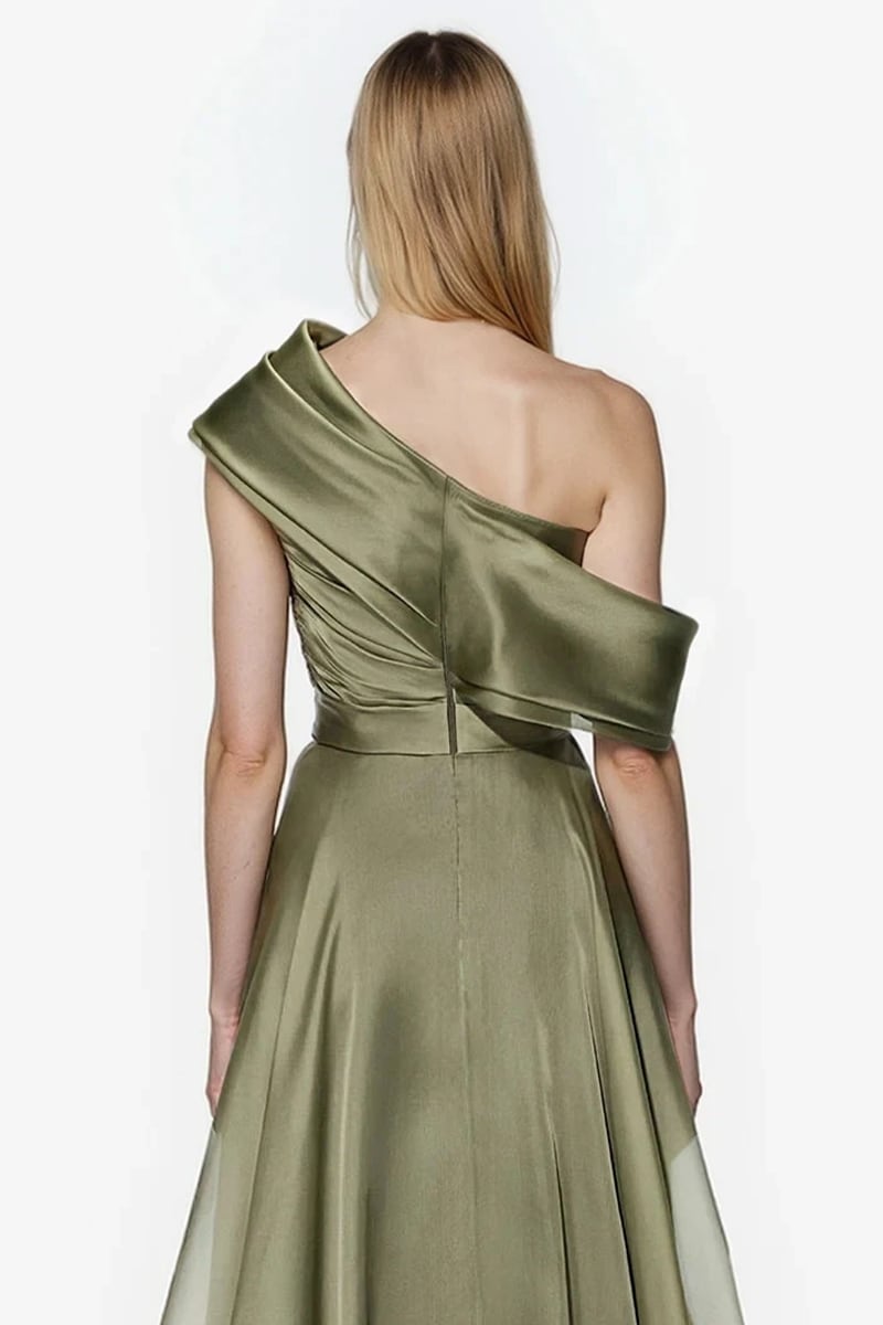 Althea One-Shoulder Draped Gown | Jewelclues