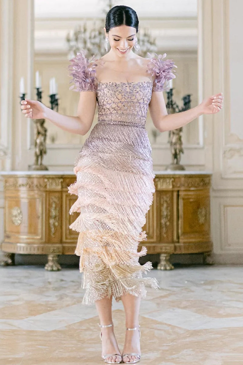 Aphrodite Tassel Midi Dress | Jewelclues