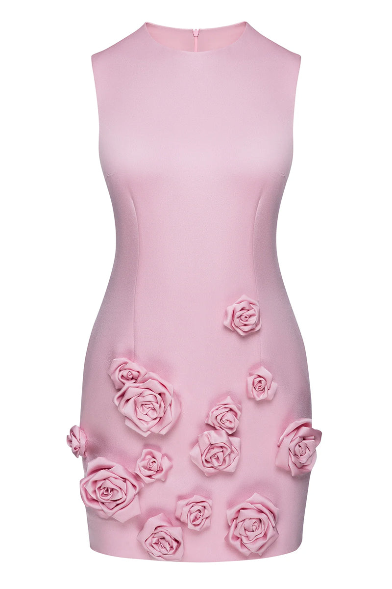 Ariana 3D Floral Mini Dress | Jewelclues