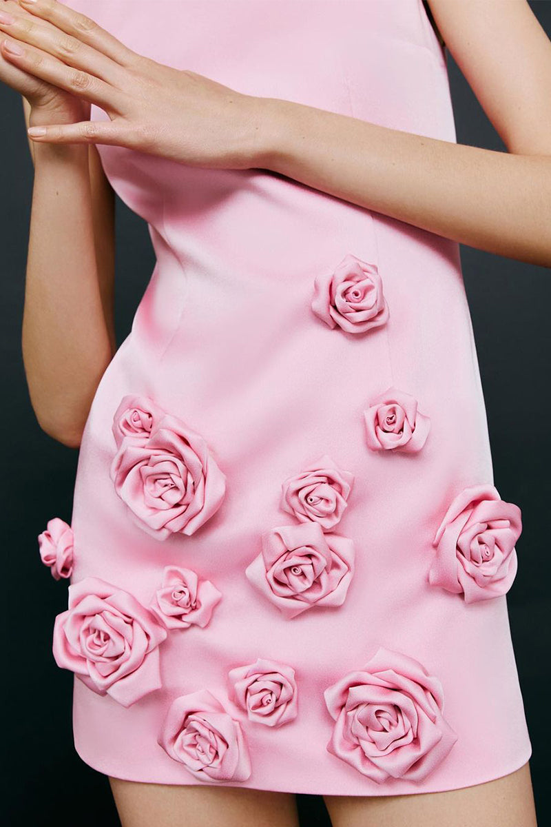 Ariana 3D Floral Mini Dress | Jewelclues