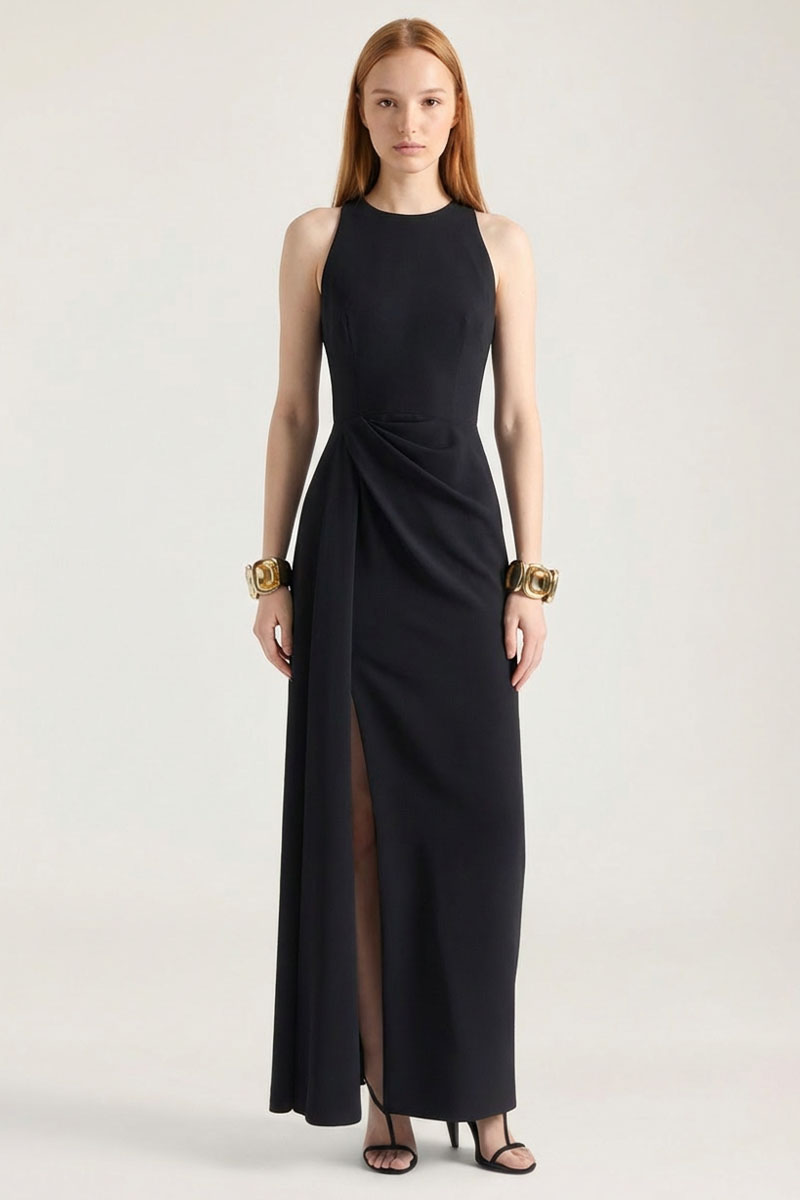 Ariana Draped Evening Gown | Jewelclues