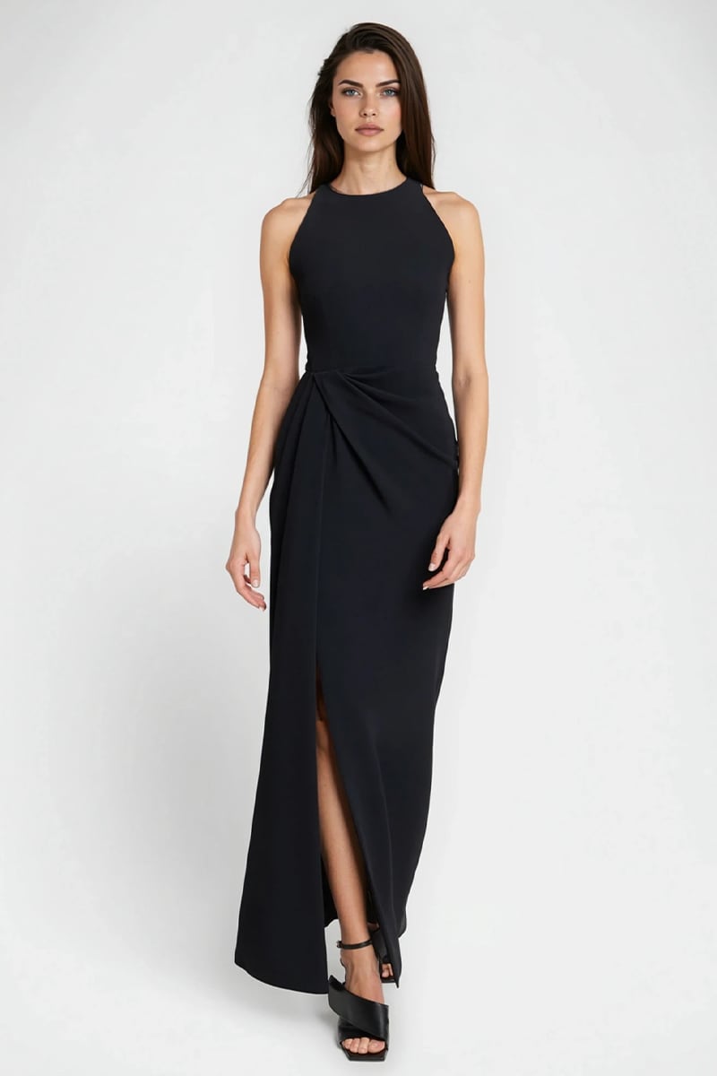Ariana Draped Evening Gown | Jewelclues