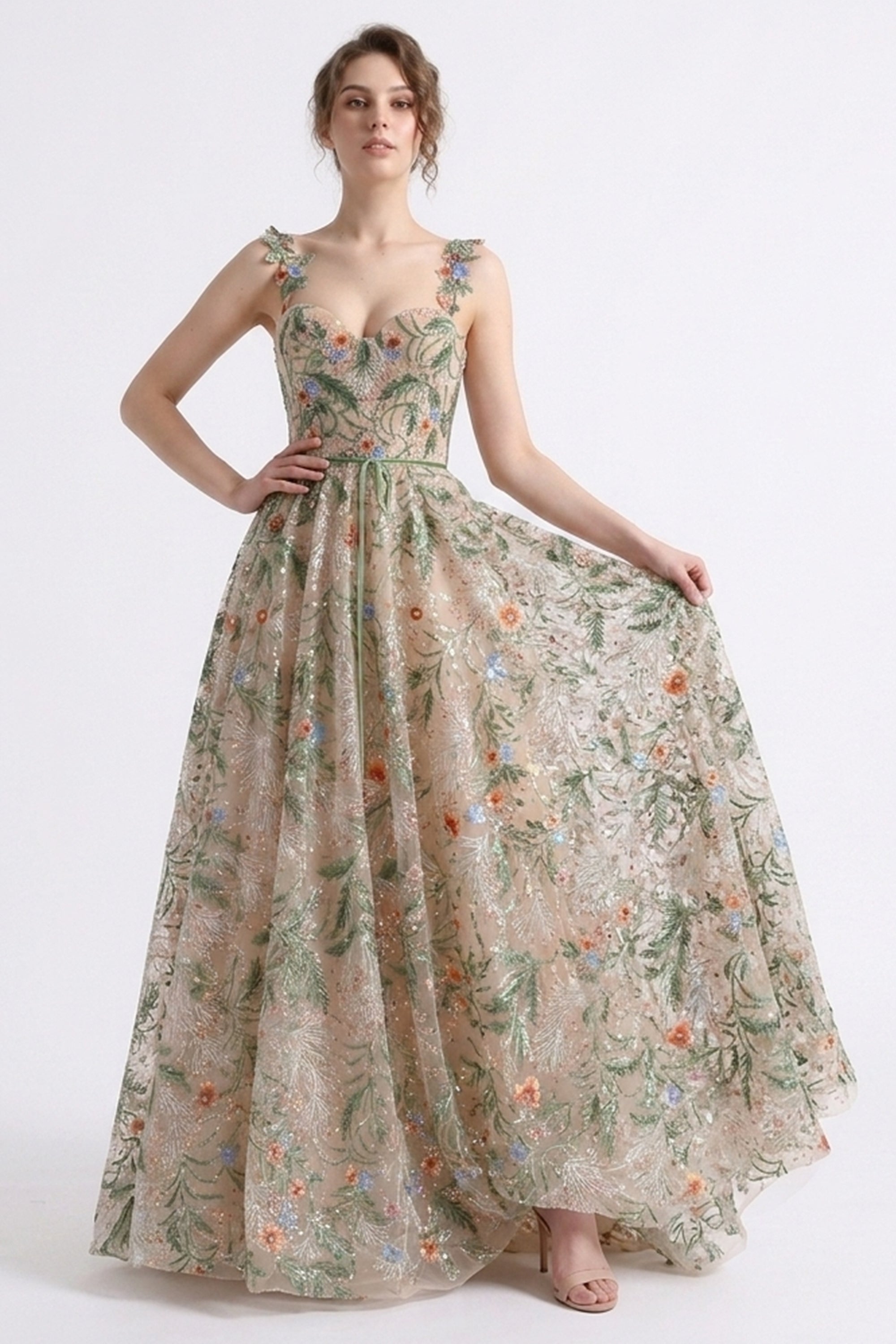 Artemis Embroidered Corset Gown | JewelClues