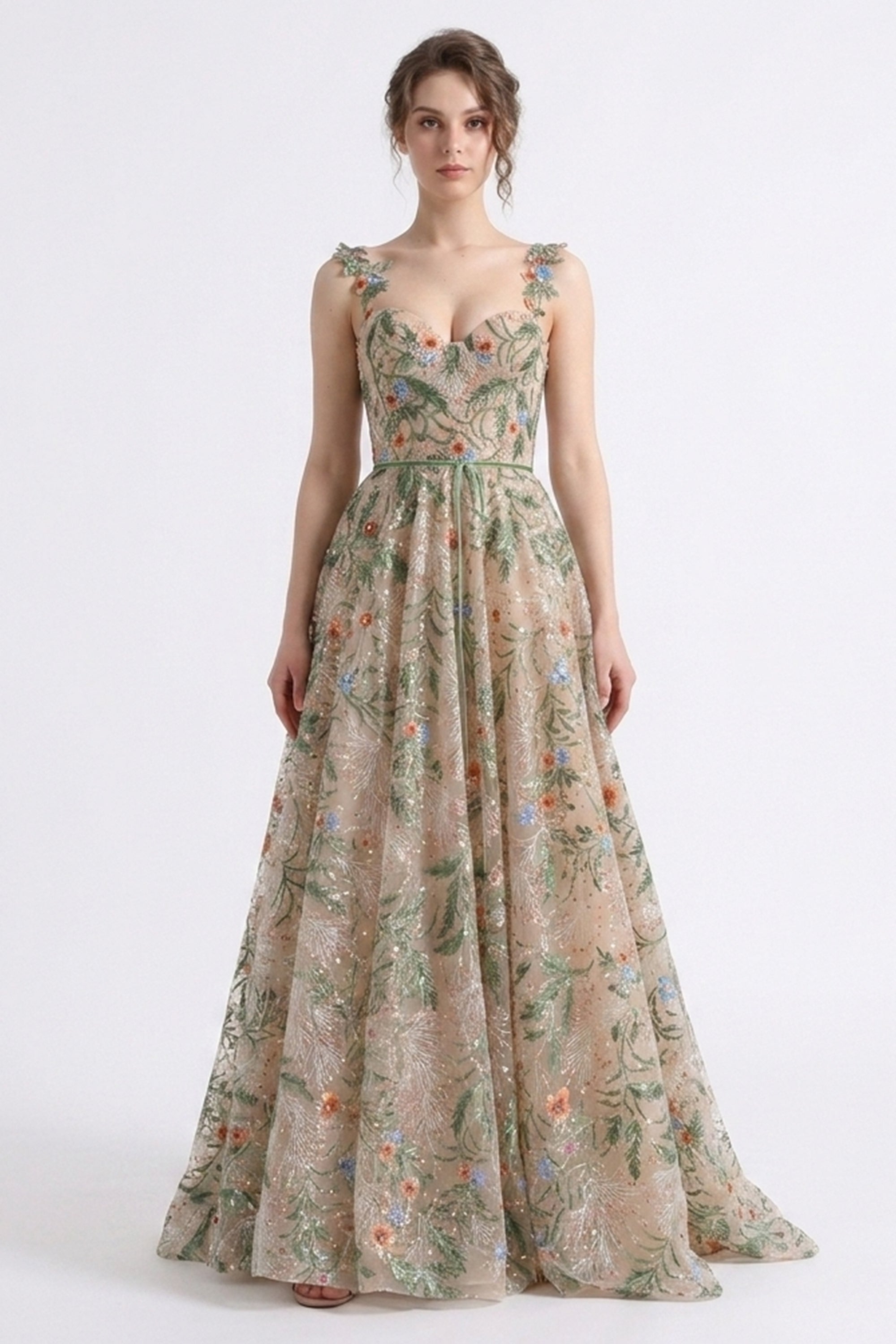 Artemis Embroidered Corset Gown | JewelClues