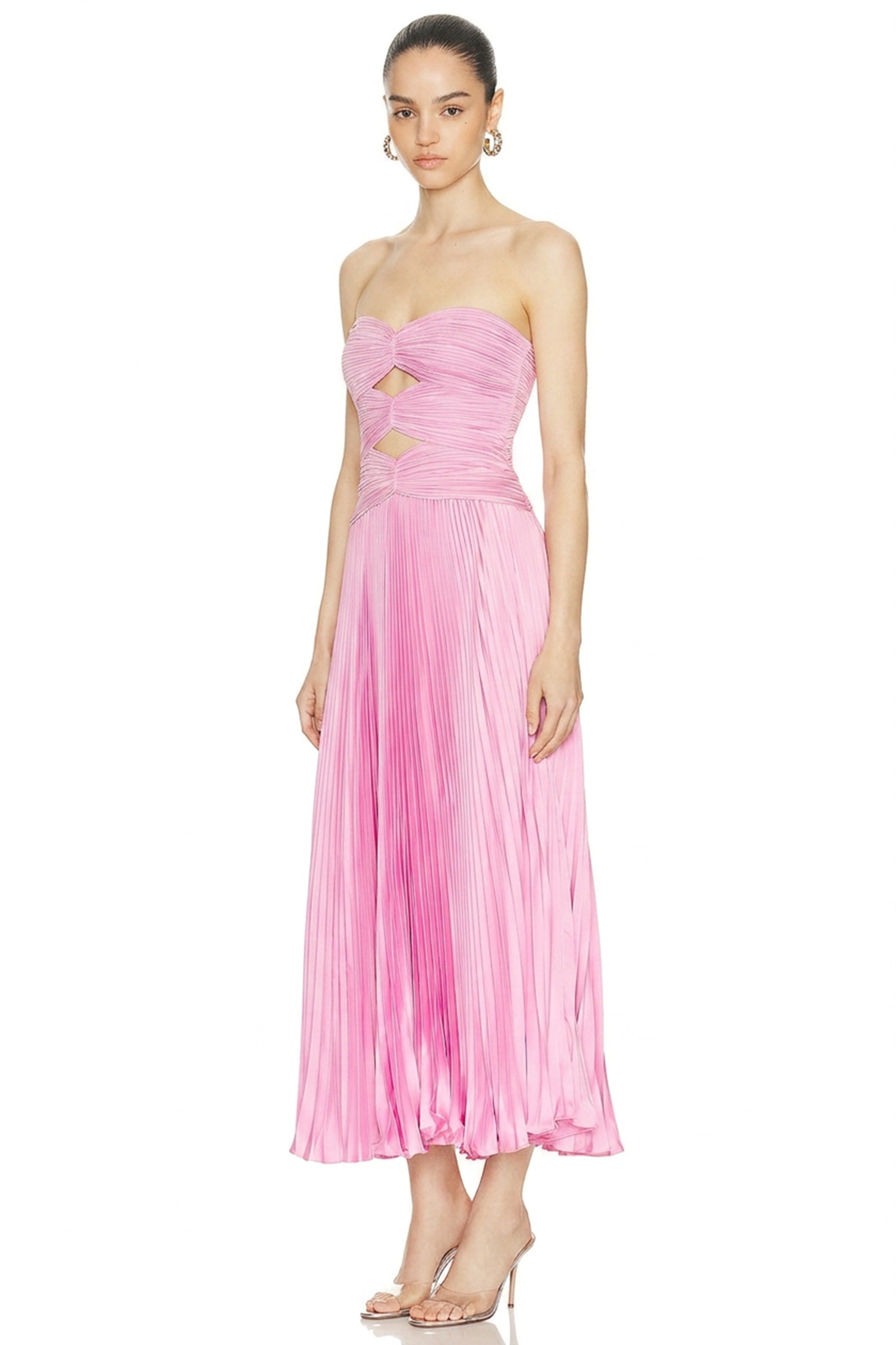 Aster Pleated Midi Dress | JewelClues