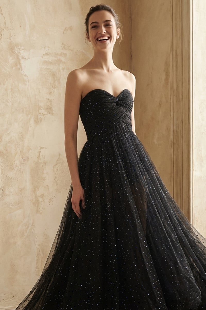 Astraya Sparkle Tulle Bustier Gown | Jewelclues