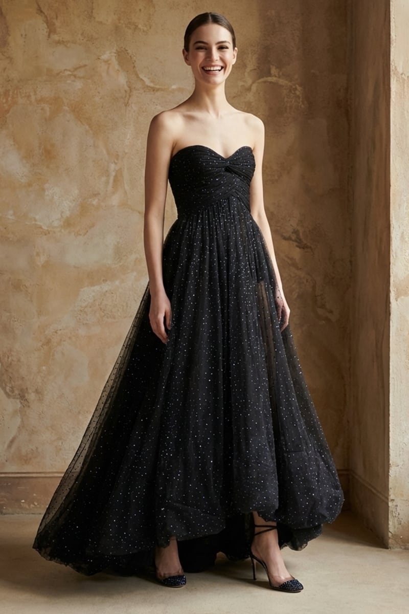 Astraya Sparkle Tulle Bustier Gown | Jewelclues