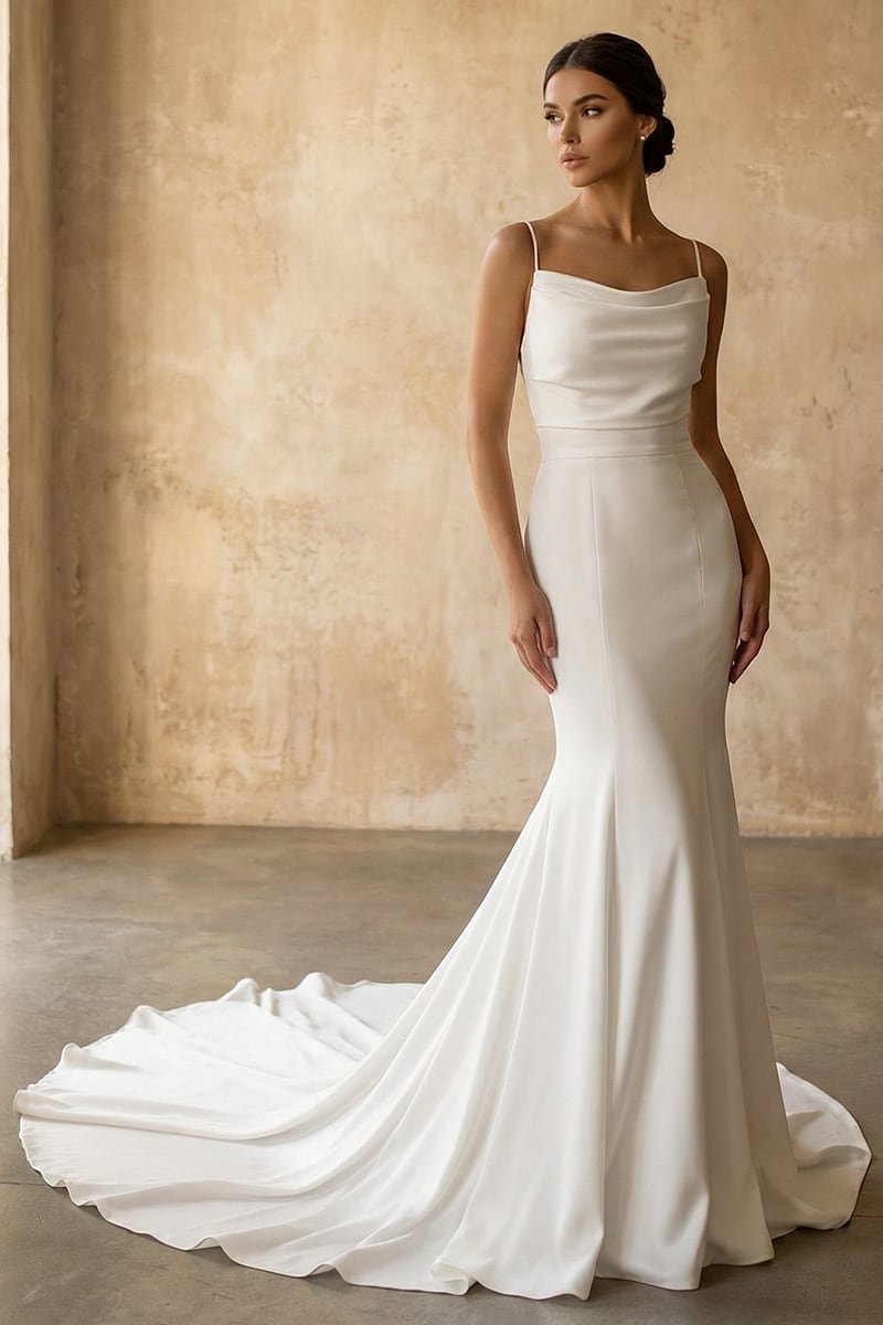 Athens Love Satin Bridal Gown | Jewelclues