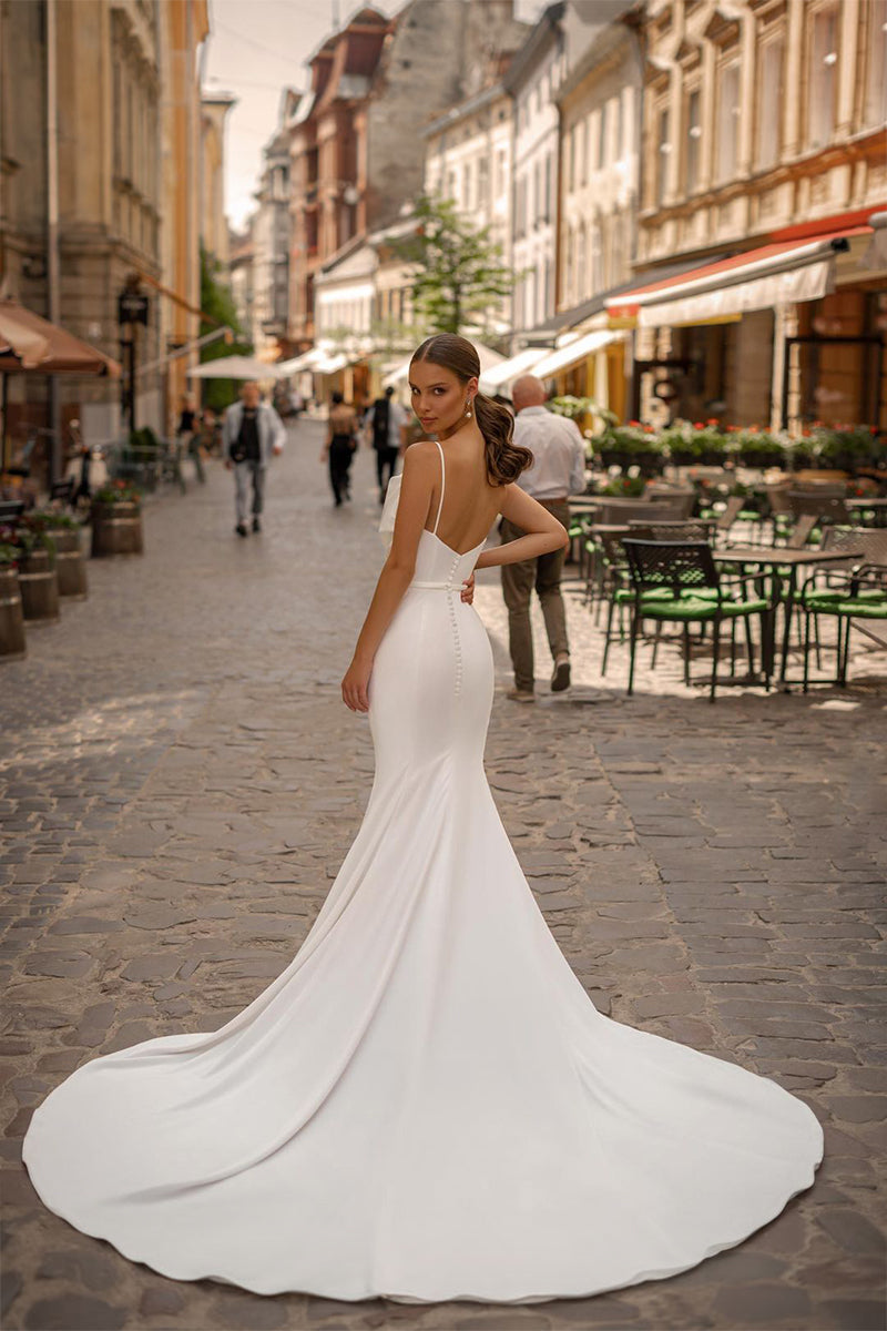 Athens Love Satin Bridal Gown | Jewelclues