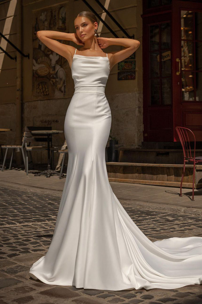 Athens Love Satin Bridal Gown | Jewelclues