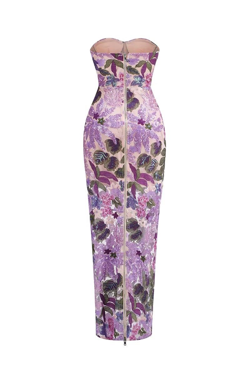 Aurelia Strapless Sequin Gown | Jewelclues