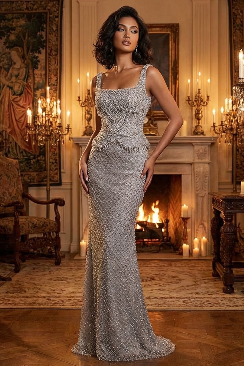 Aurora Beaded Couture Gown | Jewelclues