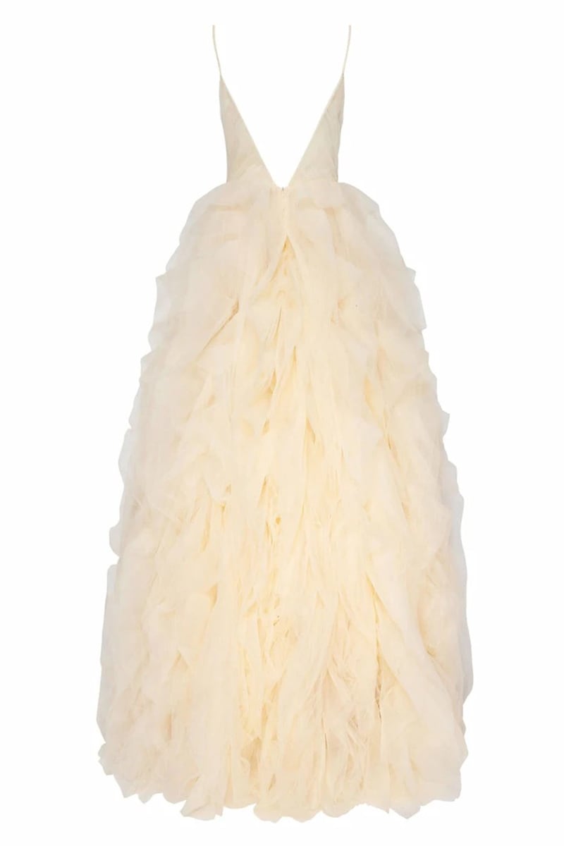 Beatrix Frill-Layered Couture Gown | JewelClues #color_cream