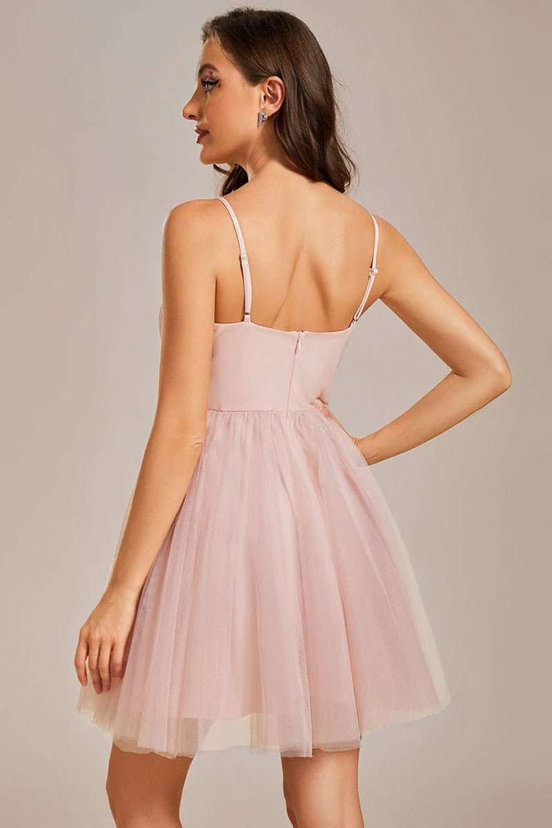 Betty Tulle Bustier Mini Dress | Jewelclues #color_blush