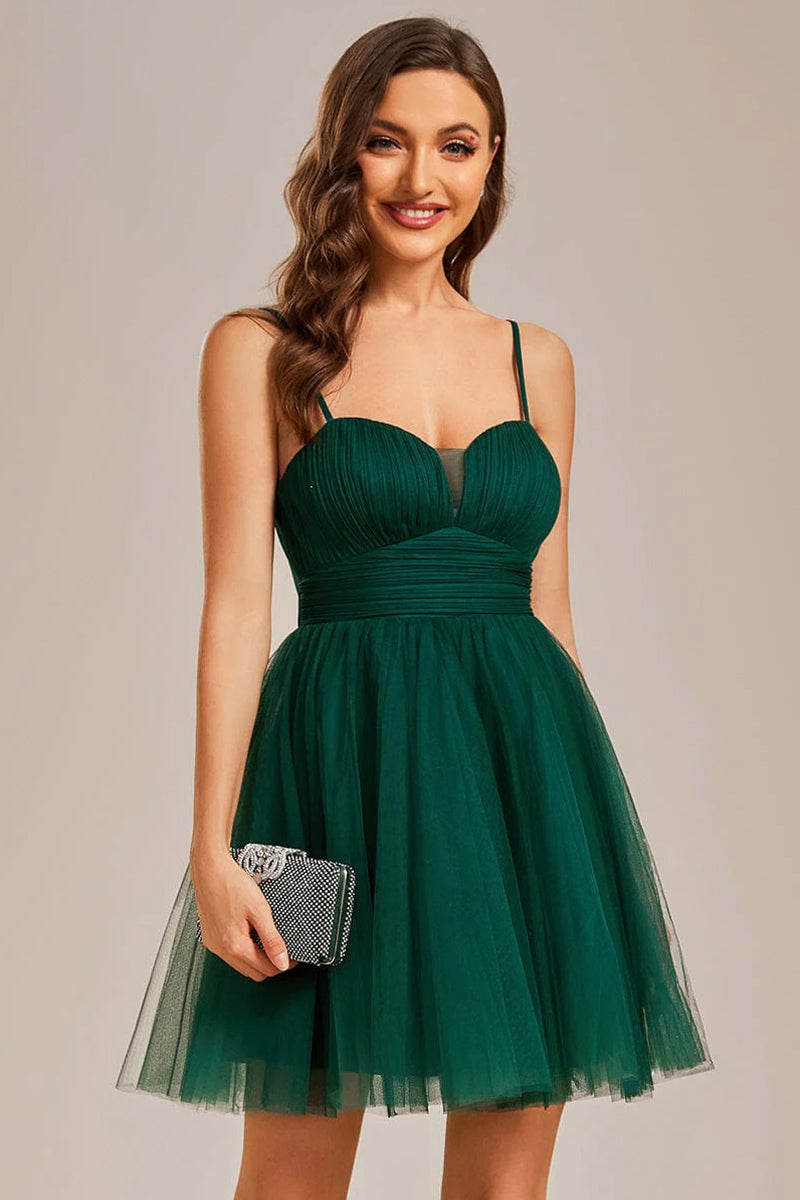 Betty Tulle Bustier Mini Dress | Jewelclues #color_green