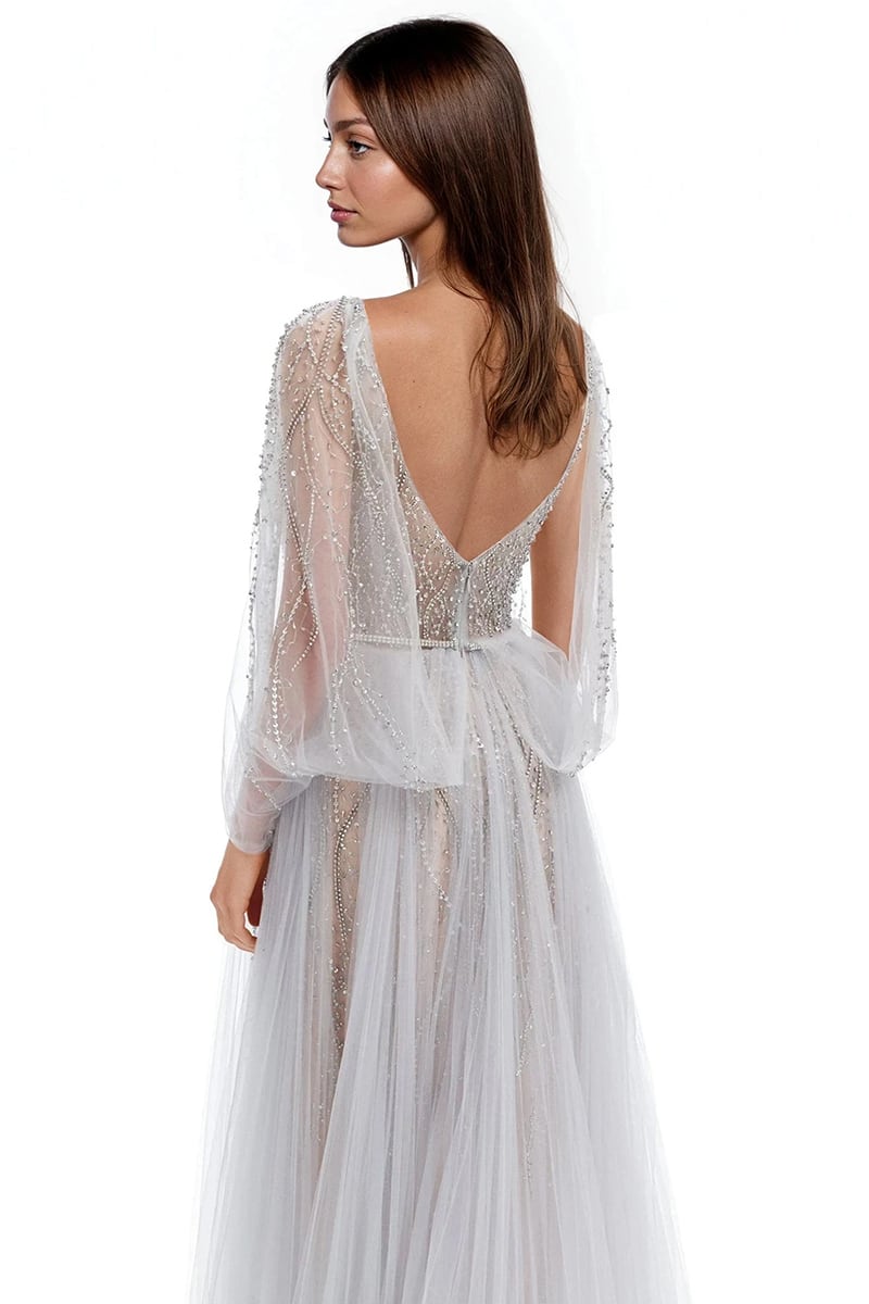 Celestine Hand-Beaded Couture Gown | Jewelclues