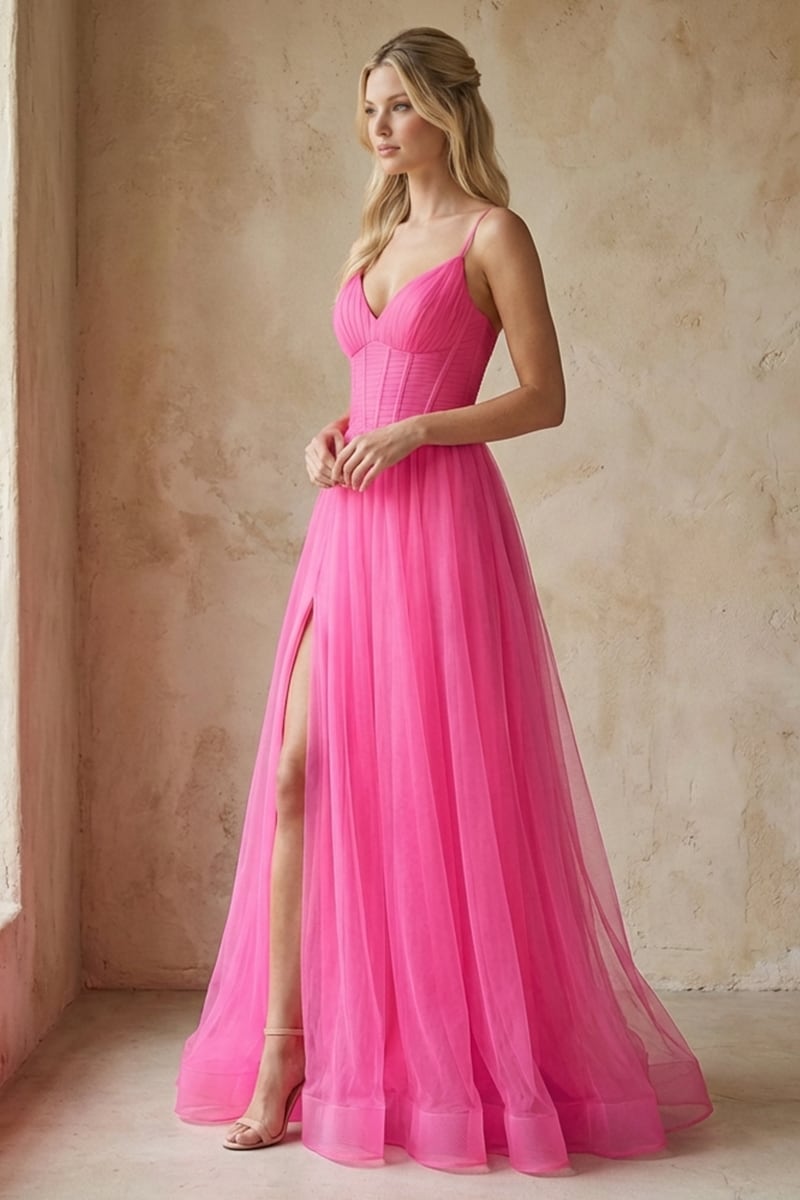Chiara Draped Tulle Gown | JewelClues