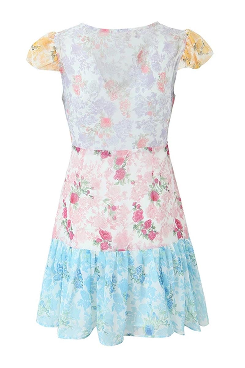 Chic Explorer Floral Print Mini Dress | Jewelclues