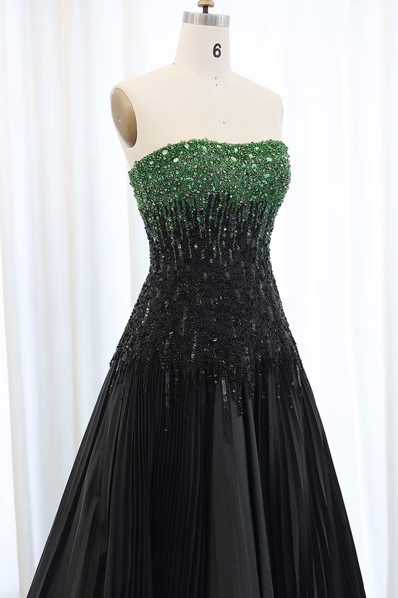 Classy Sensation Strapless Beaded Evening Gown | Jewelclues