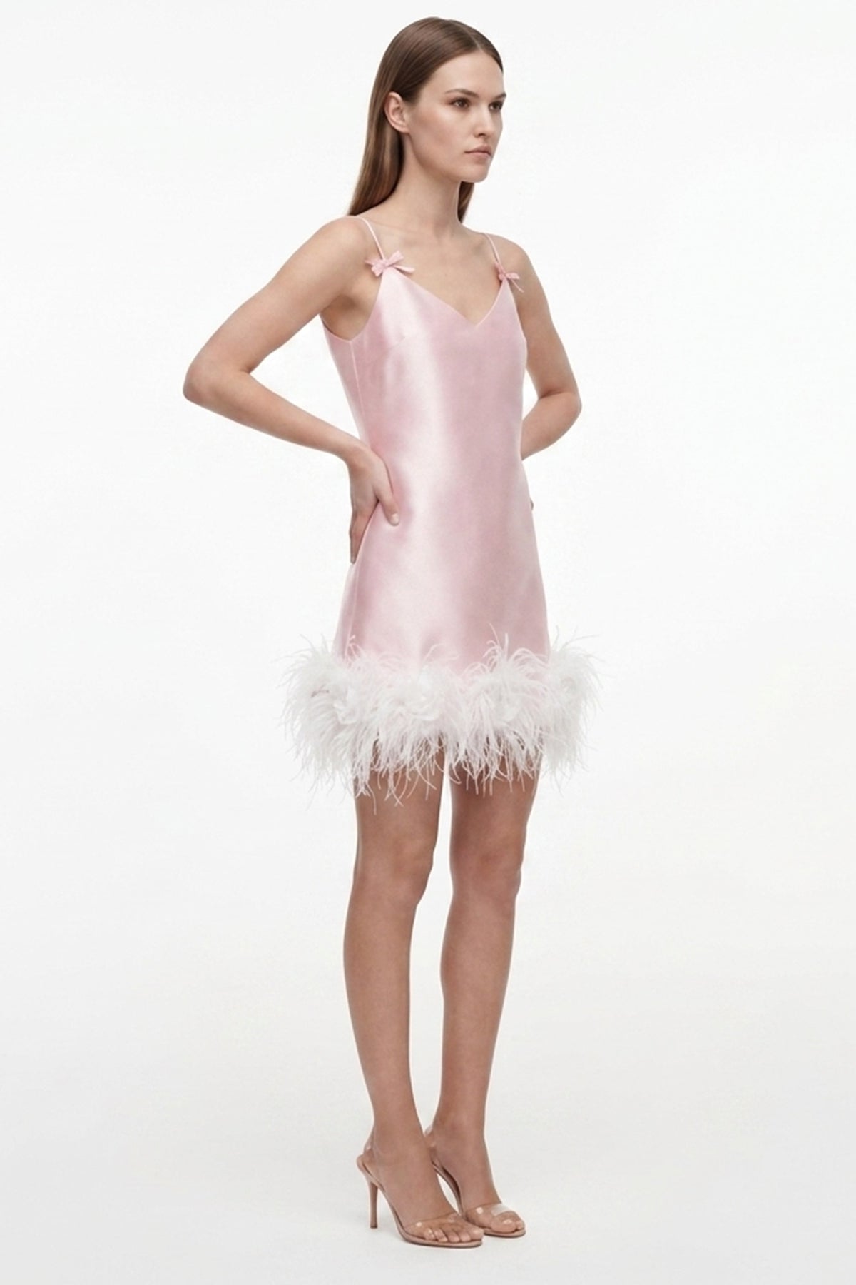 Clio Taffeta Feather Mini Dress | JewelClues