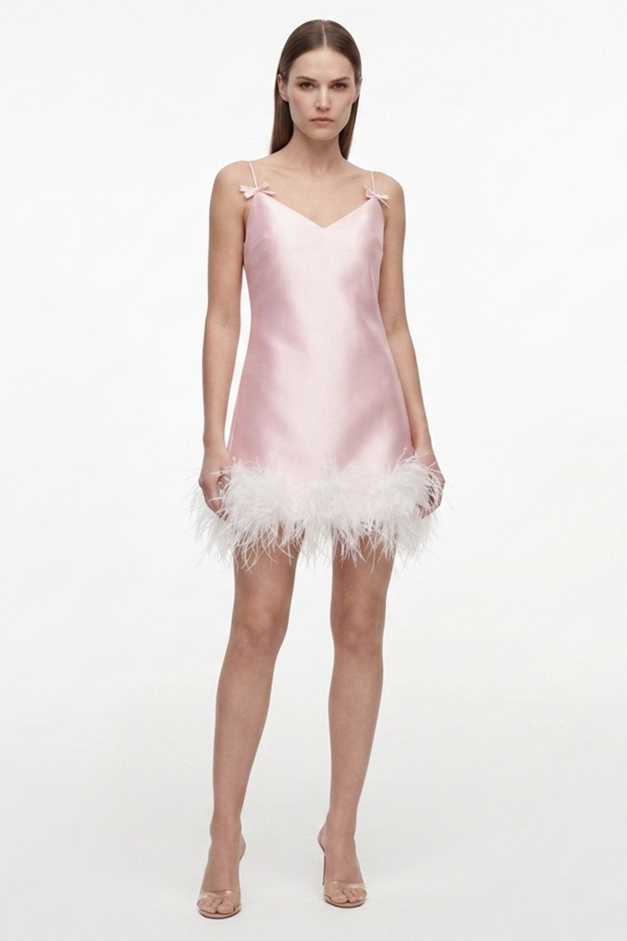 Clio Taffeta Feather Mini Dress | JewelClues