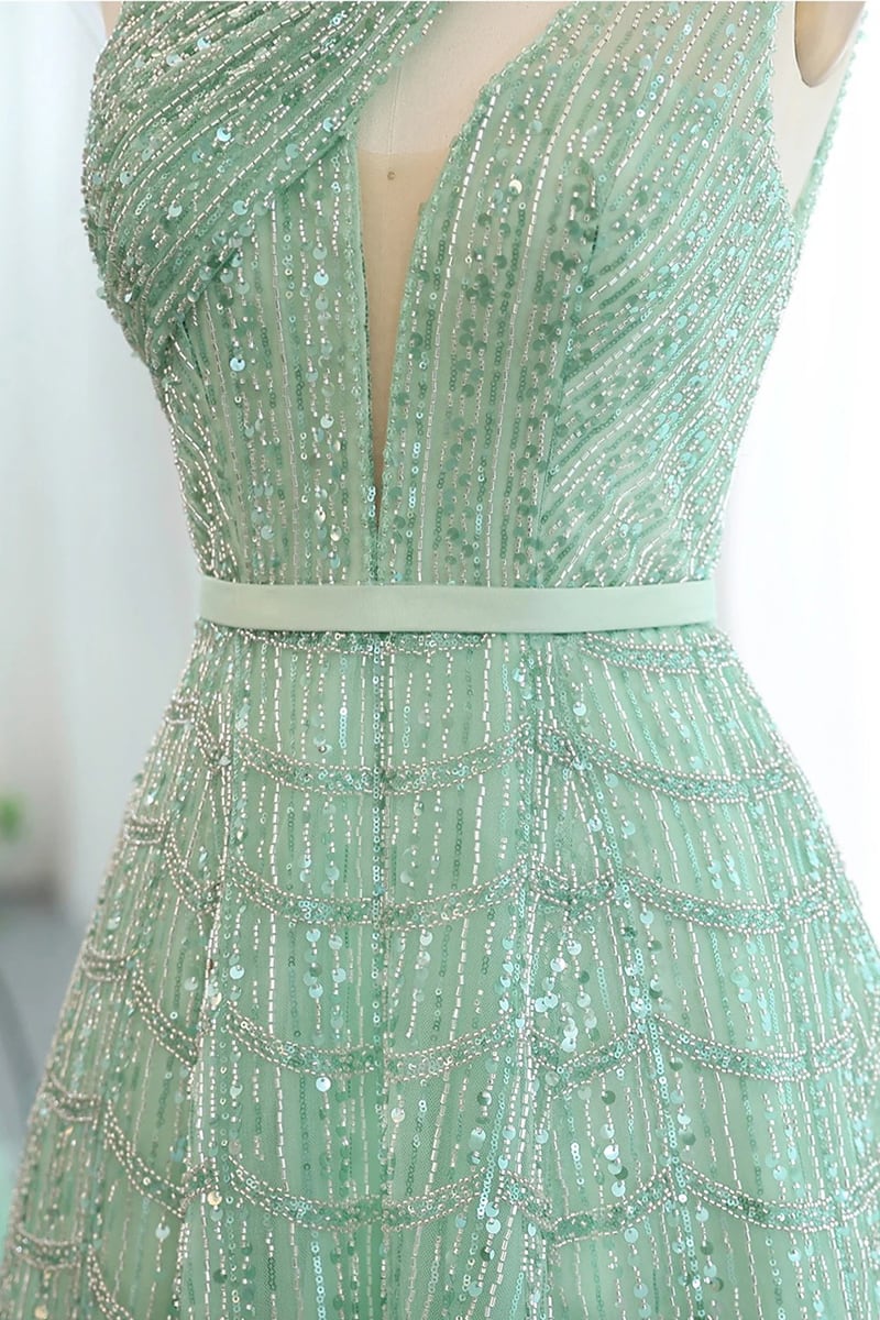 Colette Beaded Embellished Gown | JewelClues #color_mint