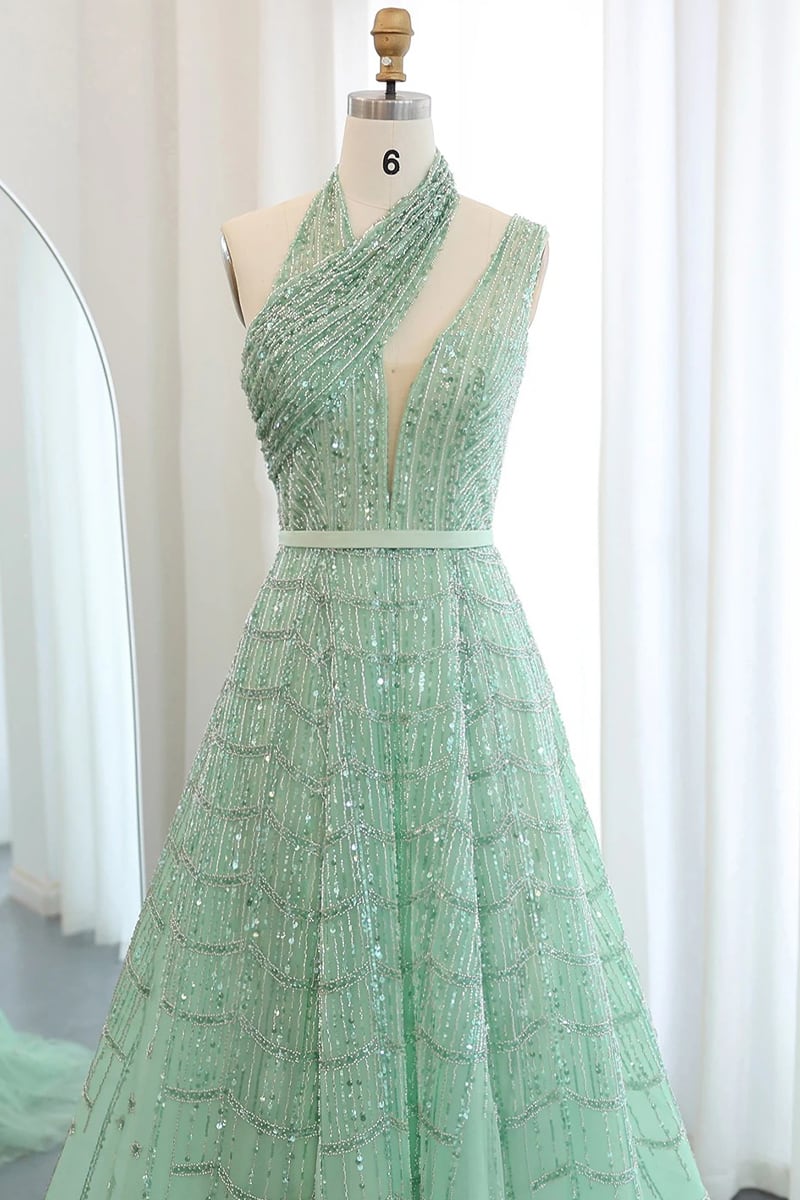 Colette Beaded Embellished Gown | JewelClues #color_mint