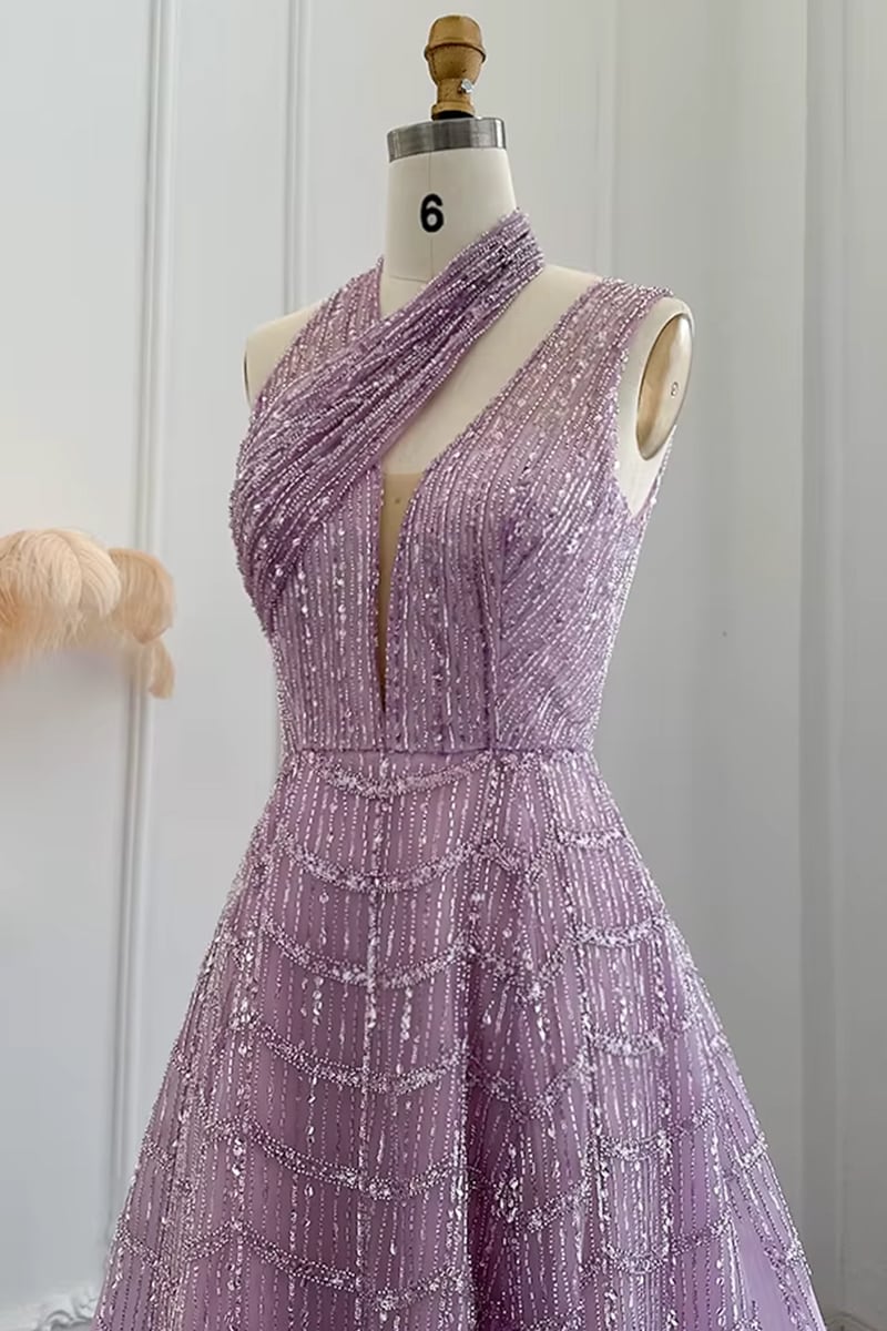 Colette Beaded Embellished Gown | JewelClues #color_lilac