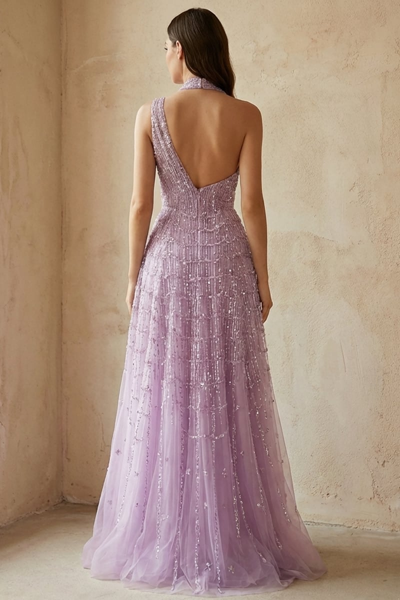 Colette Beaded Embellished Gown | JewelClues #color_lilac