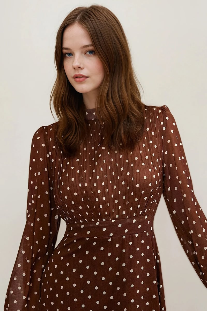 Cornelia Polka Dots Midi Dress | Jewelclues