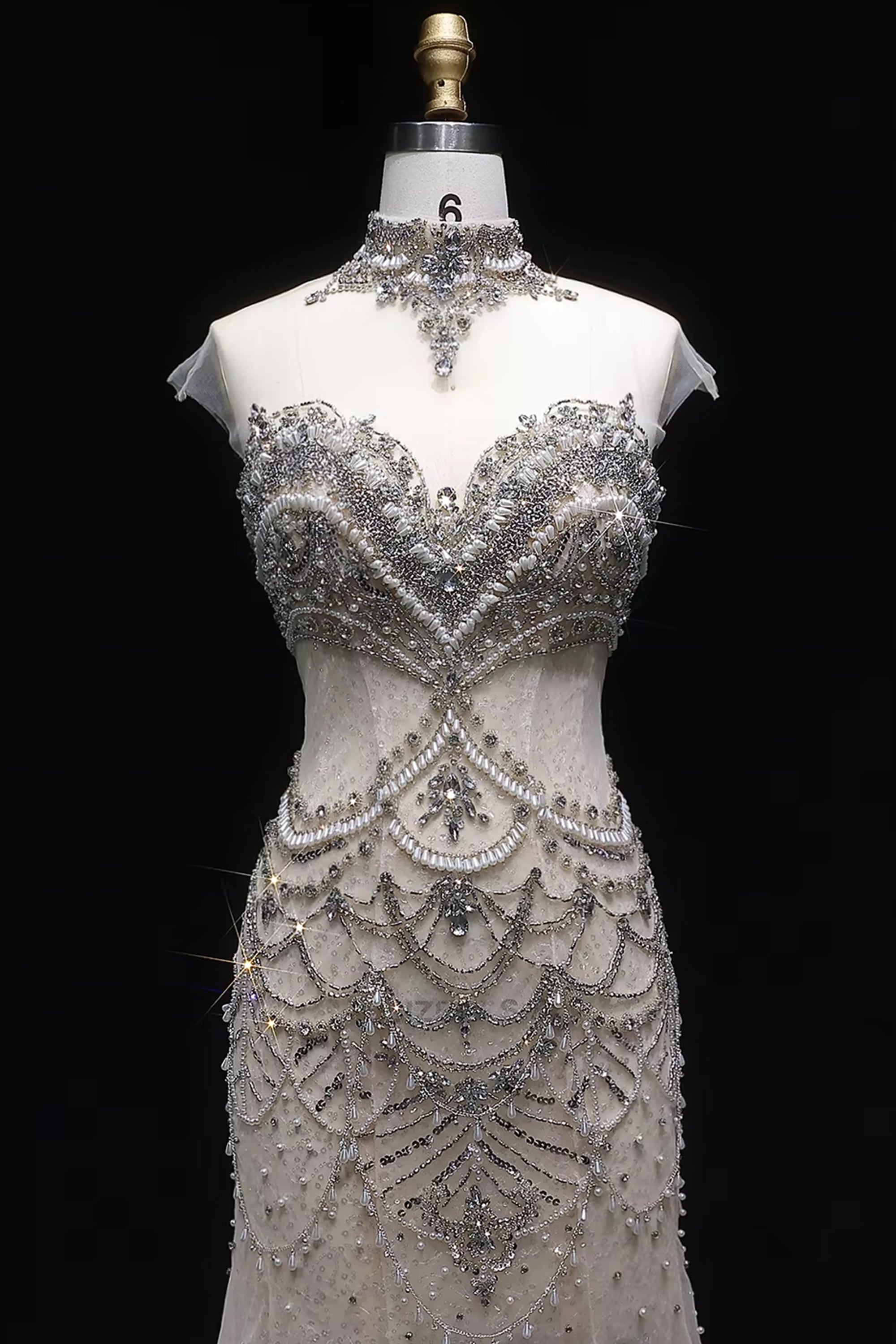 Cosette Crystal Embroidered Gown | JewelClues