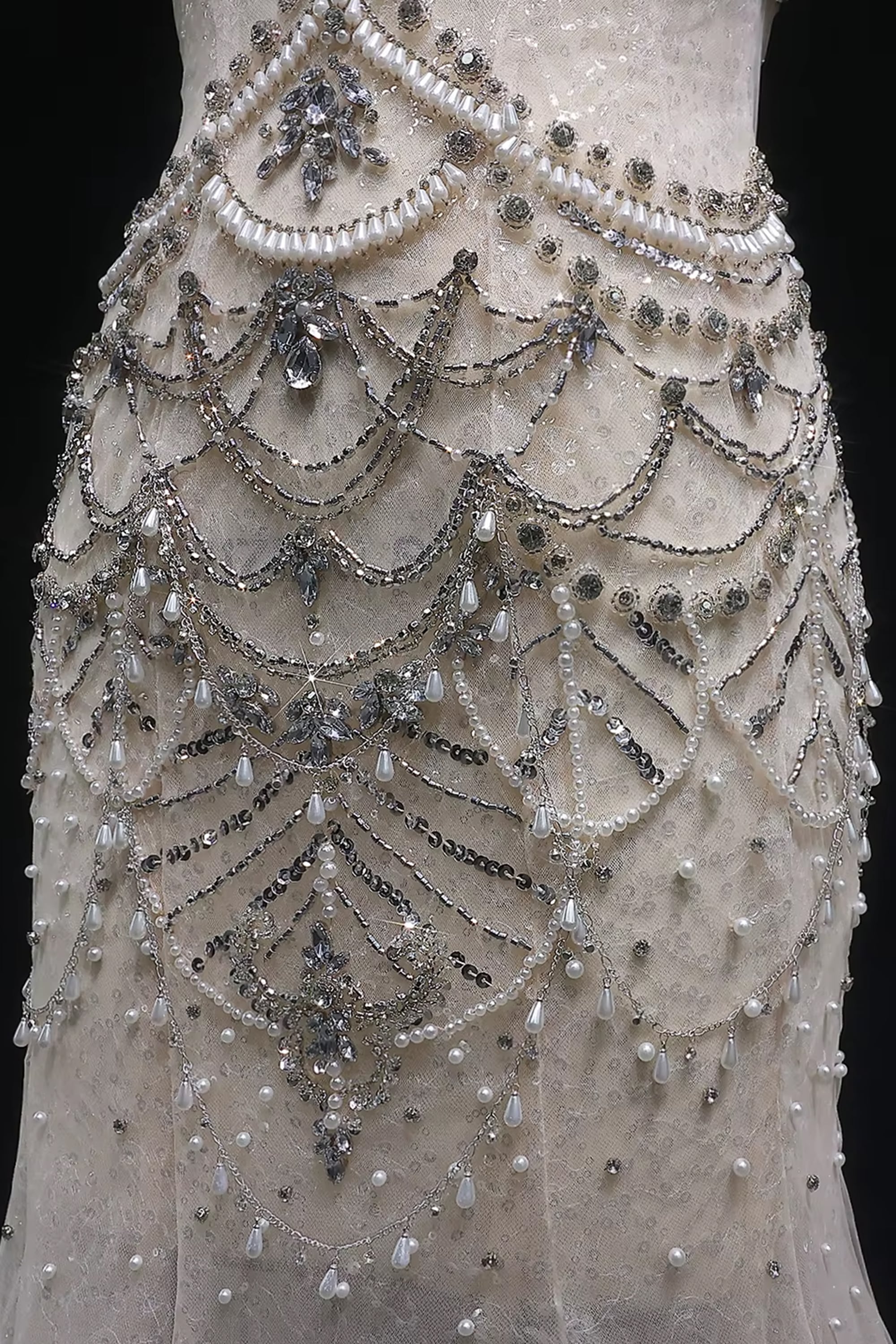 Cosette Crystal Embroidered Gown | JewelClues