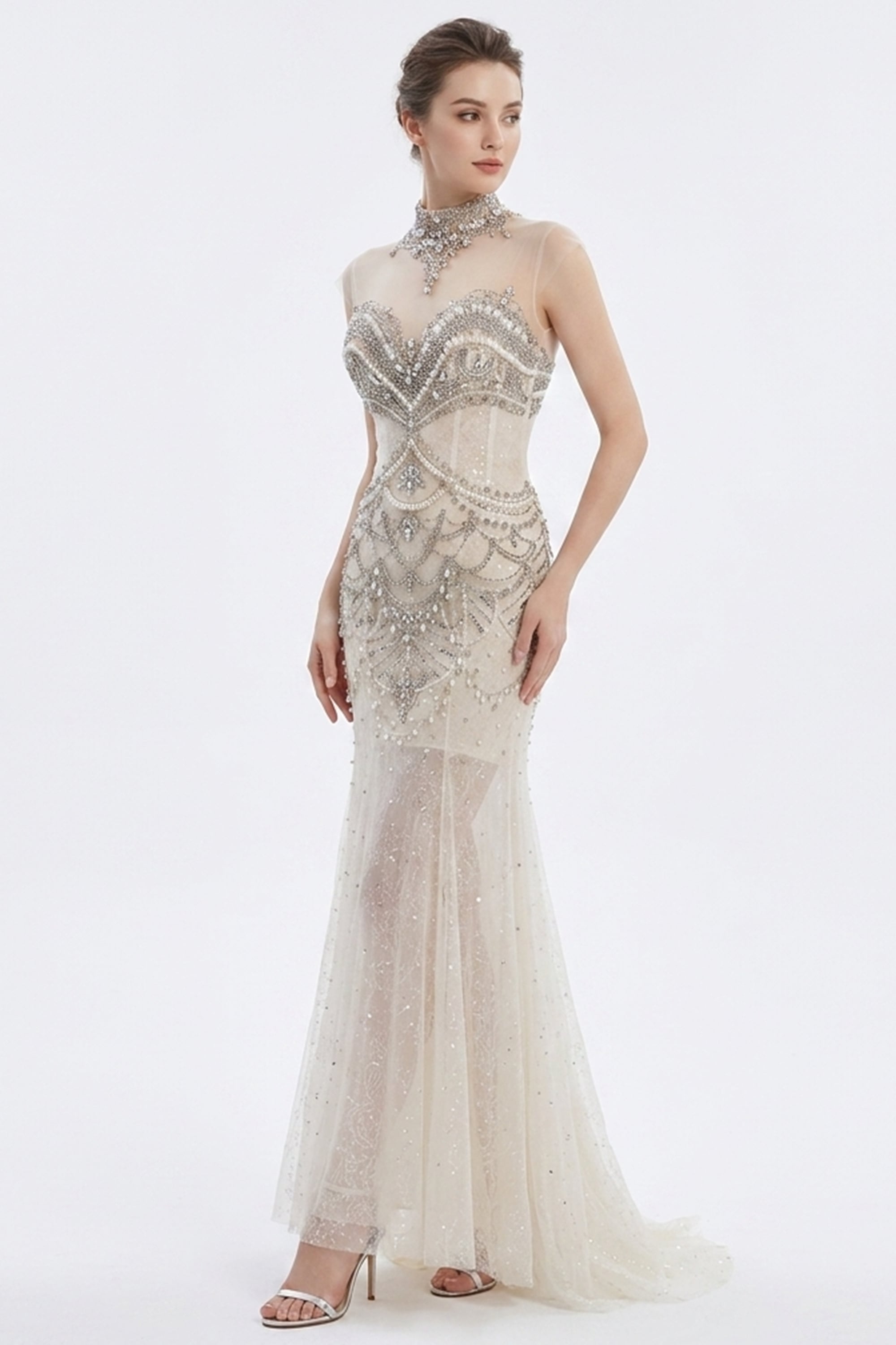 Cosette Crystal Embroidered Gown | JewelClues